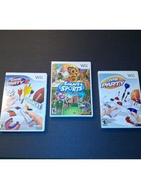 Wii Game Bundle: Game Party Game Party 2 Summer Sports Paradise Island E-Rated F